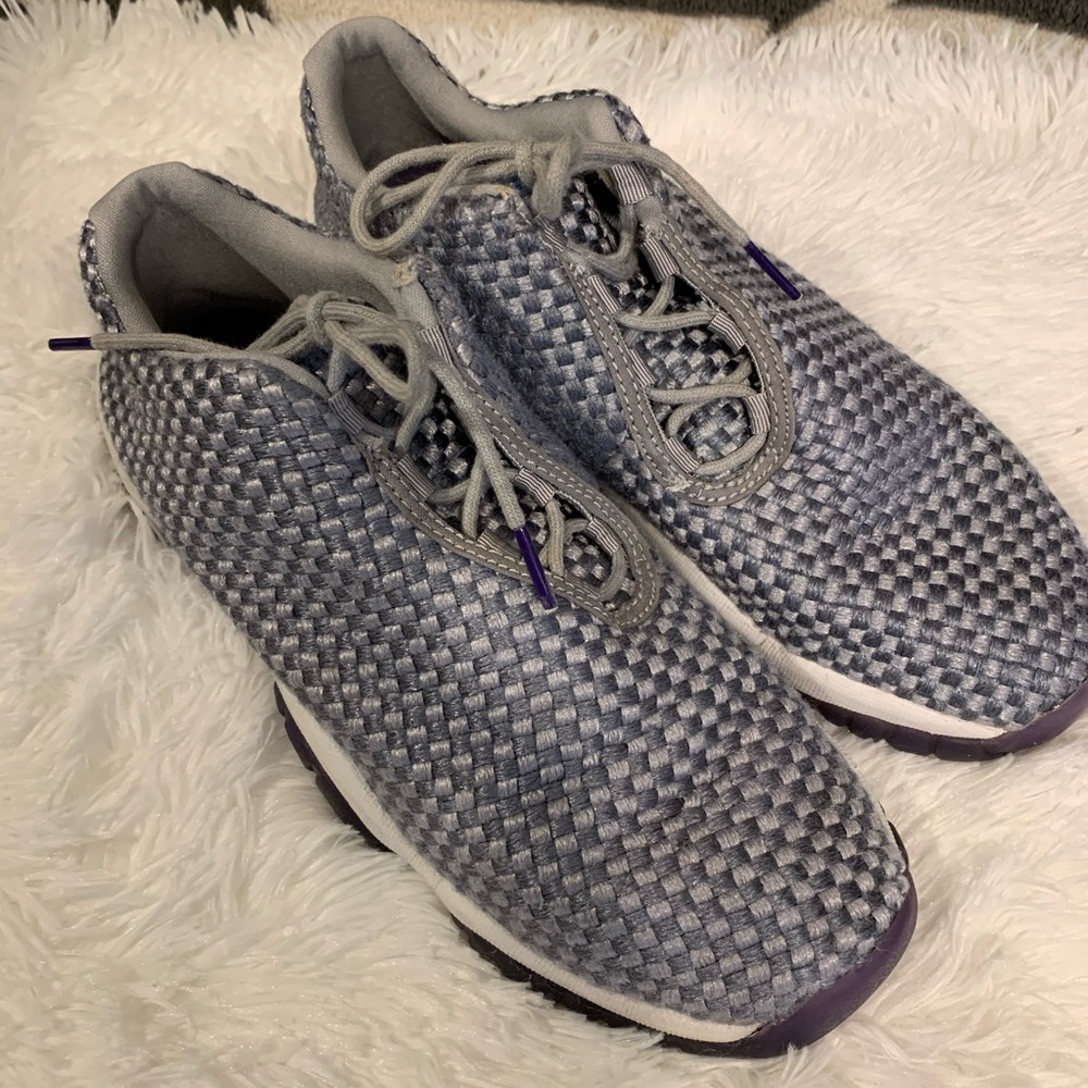 Air Jordan Future Gray & White Sneakers 7Y